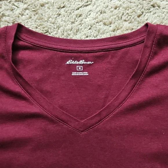 Eddie Bauer Red Fitted Long Sleeve T-Shirt, Size M - Picture 5 of 6